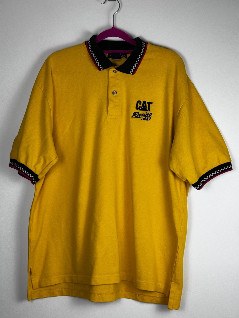 Vintage CAT Racing Ward Burton #22 NASCAR Vantage Polo USA Men’s L